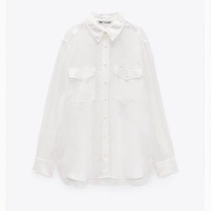 Zara xs white button down